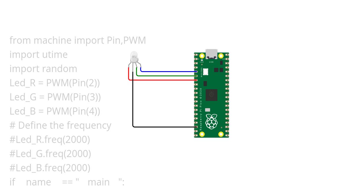 RGB led simulation