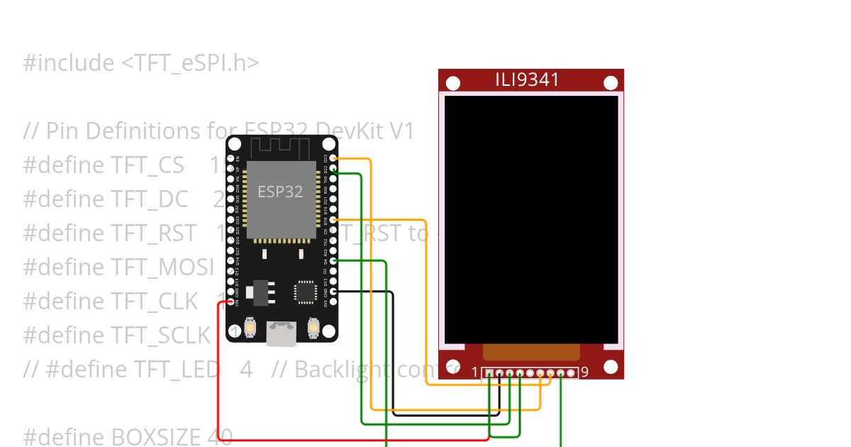 esp32-ili9341 simulation