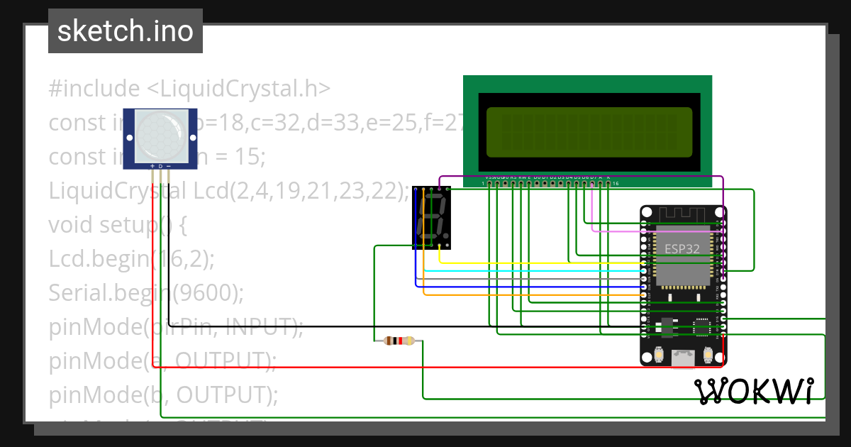 LCD ,SEVEN SEGMENT DISPLAY Copy Copy - Wokwi ESP32, STM32, Arduino ...