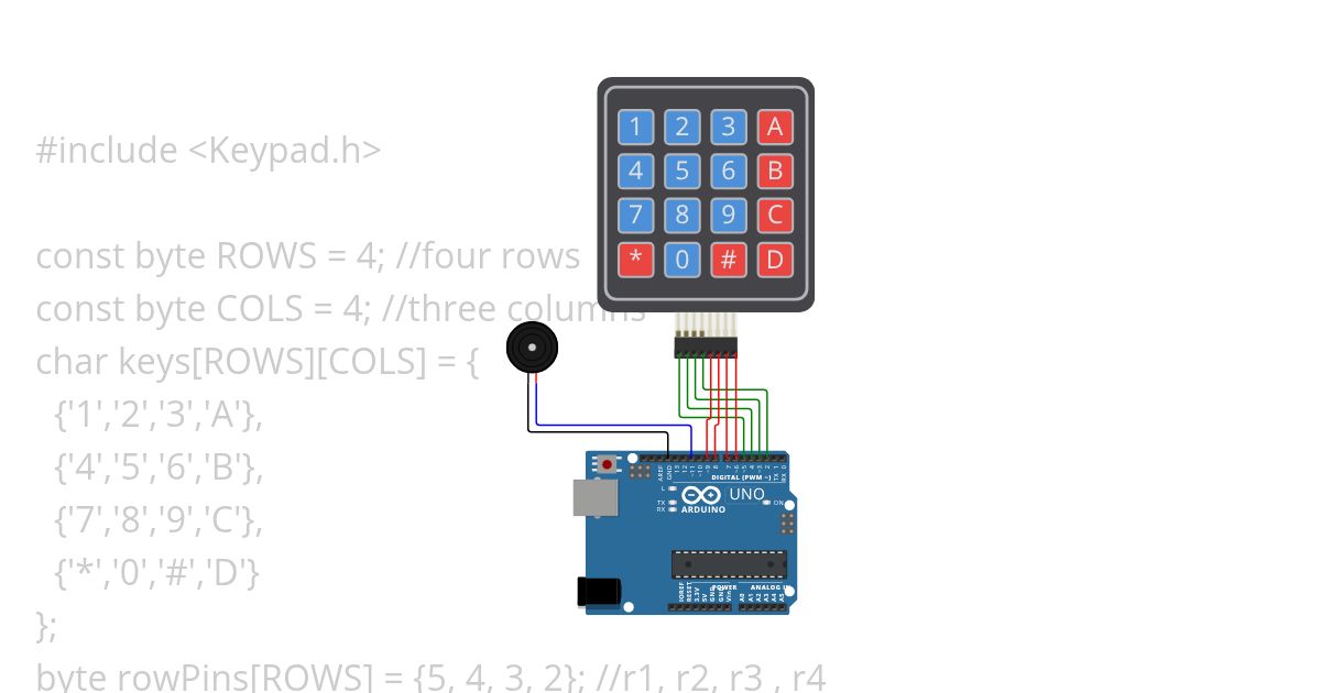 Keypad Buzzer simulation