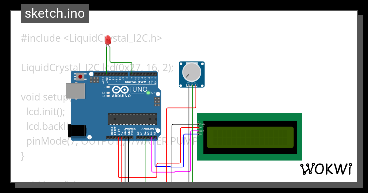 Soil Moisture Sensor Project - Wokwi Esp32, Stm32, Arduino Simulator