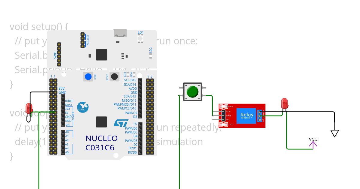 Nucleo64-C031C6 simulation