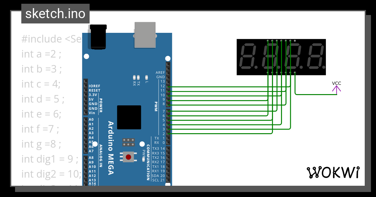 7seg Week13 Wokwi Esp32 Stm32 Arduino Simulator 2513