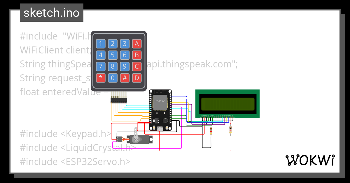 Password Access Control Circuit - Wokwi ESP32, STM32, Arduino Simulator