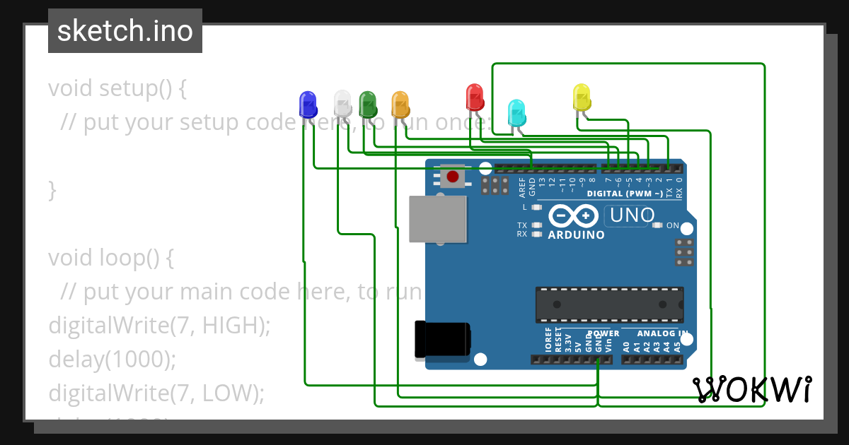 led - Wokwi ESP32, STM32, Arduino Simulator