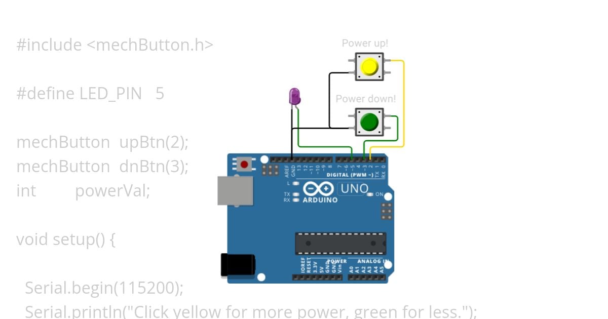 UpDn buttons simulation