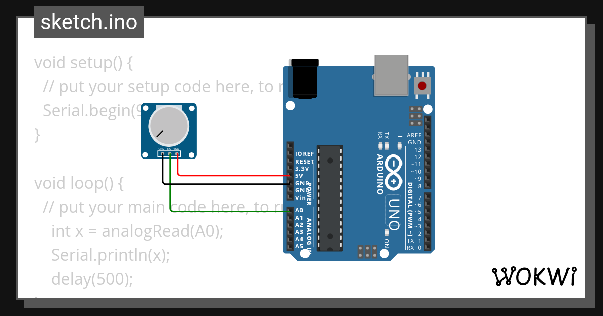 Potentiometer - Wokwi ESP32, STM32, Arduino Simulator