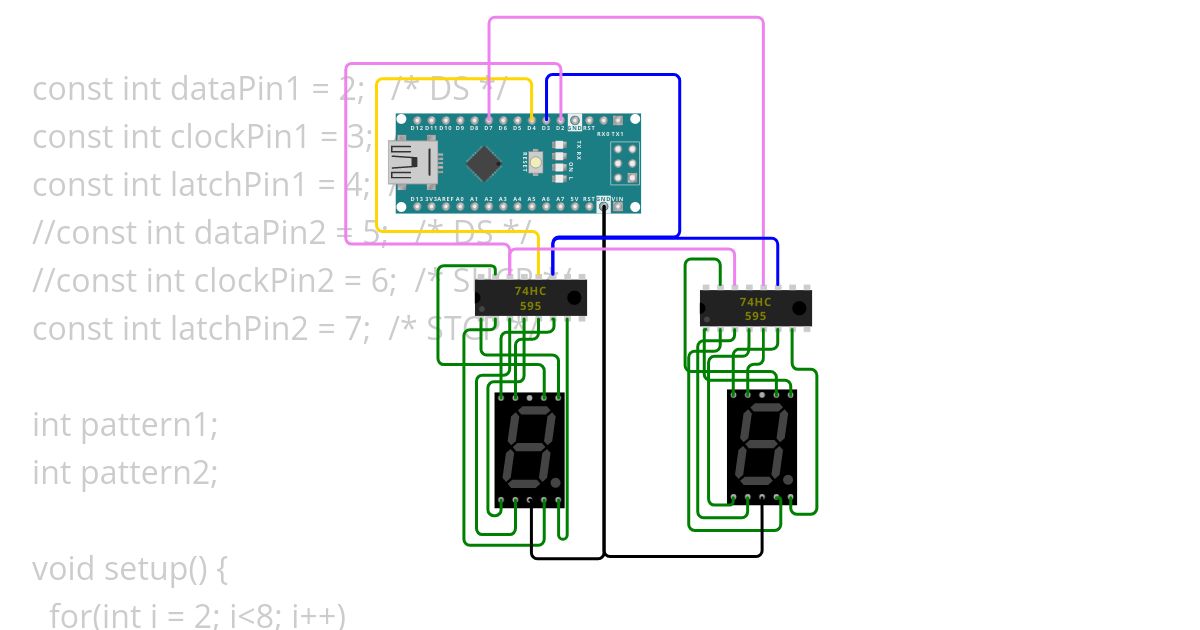 Expanding number of outputs 2SSDs1 reduce wires simulation