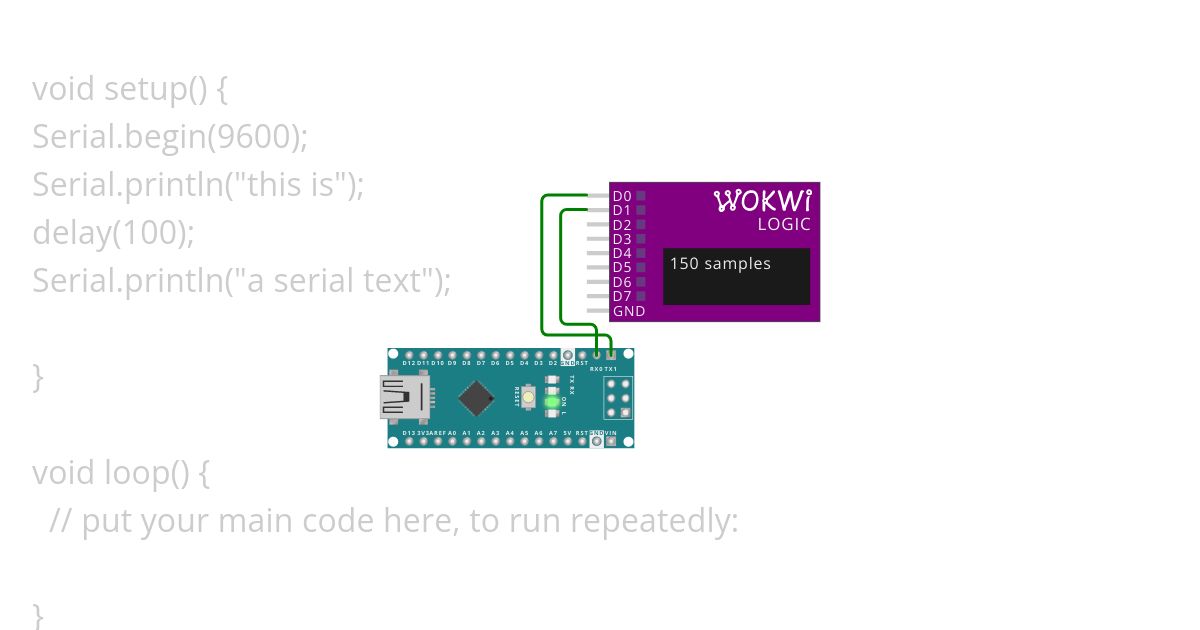 Serial Communication Logic Analyzer simulation