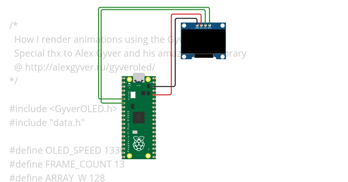 Pico OLED Animation simulation