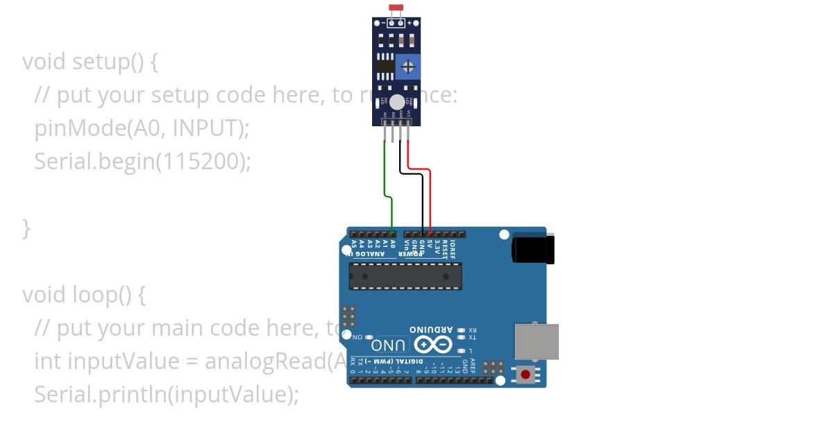 LDR Sensor (analogRead) simulation