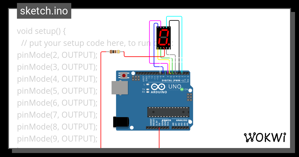 7seg Wokwi Esp32 Stm32 Arduino Simulator 7424