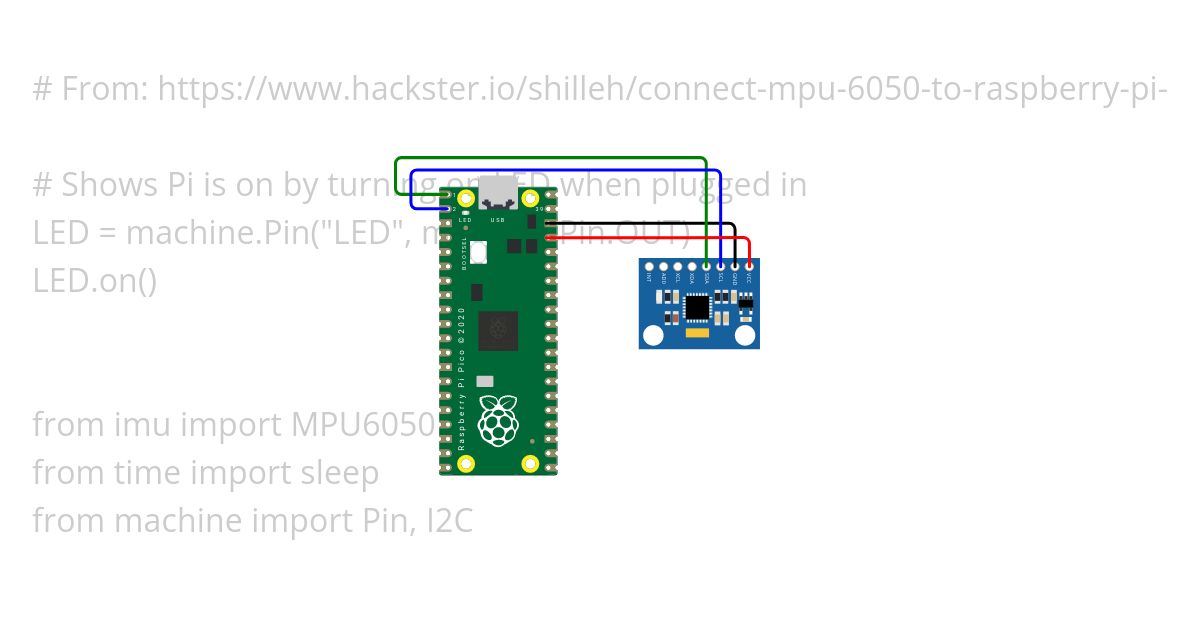 Pico with GY-521 IMU simulation