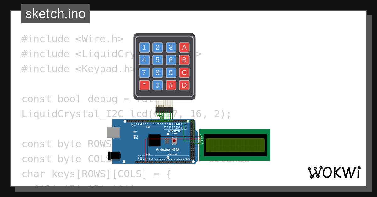 LCD I2c - Wokwi ESP32, STM32, Arduino Simulator