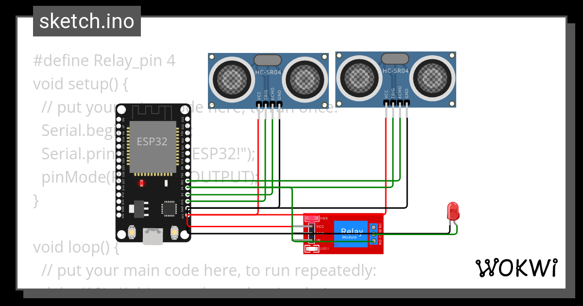 Relay Module Test Wokwi Esp32 Stm32 Arduino Simulator 6507