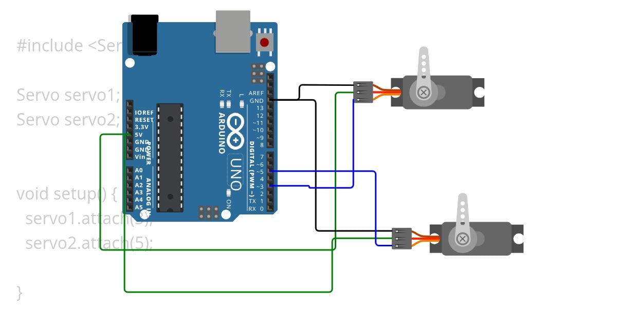 Servo Test Uno simulation
