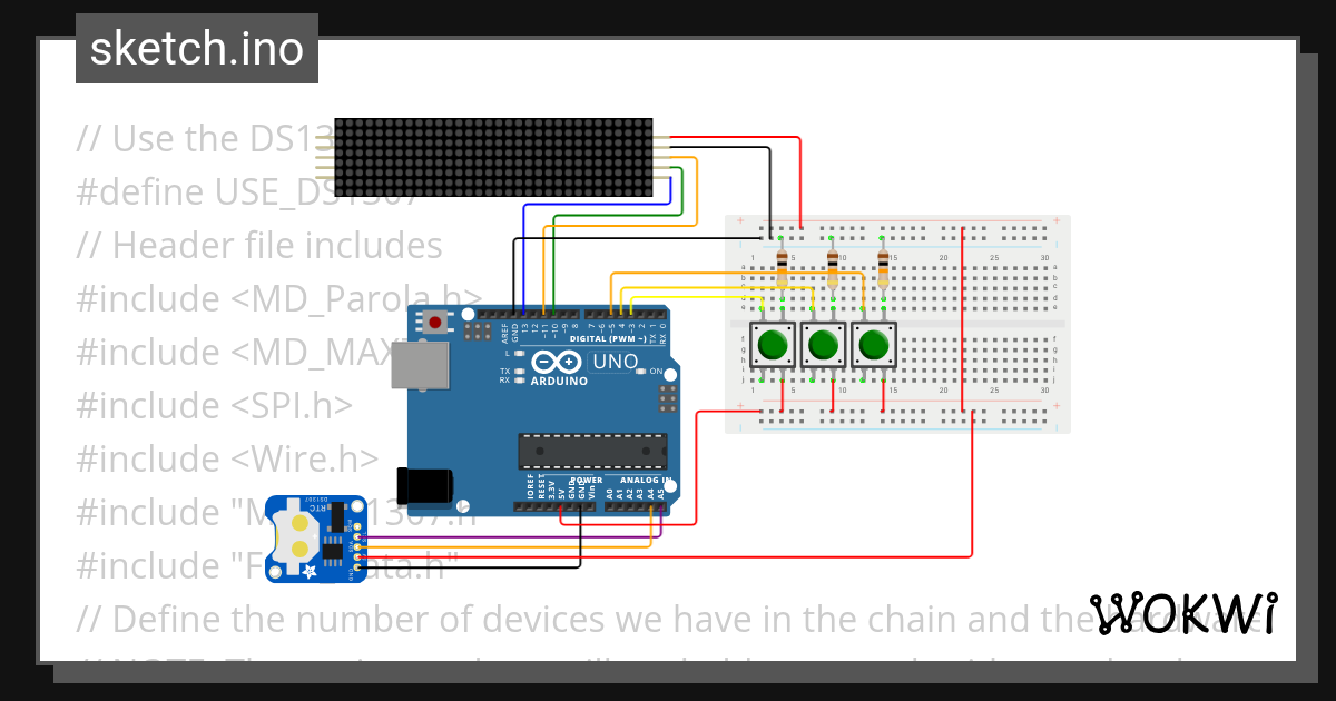 uno clock ajust - Wokwi ESP32, STM32, Arduino Simulator
