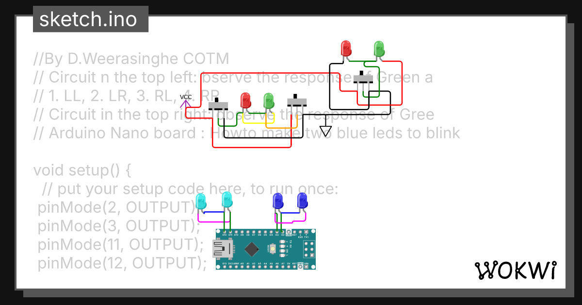 sourcing and sinking connections - Wokwi ESP32, STM32, Arduino Simulator