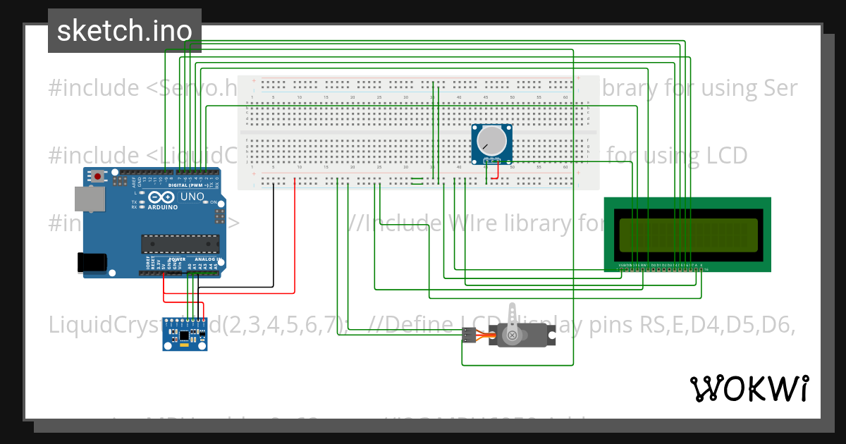 Digital Protractor Wokwi ESP32, STM32, Arduino Simulator