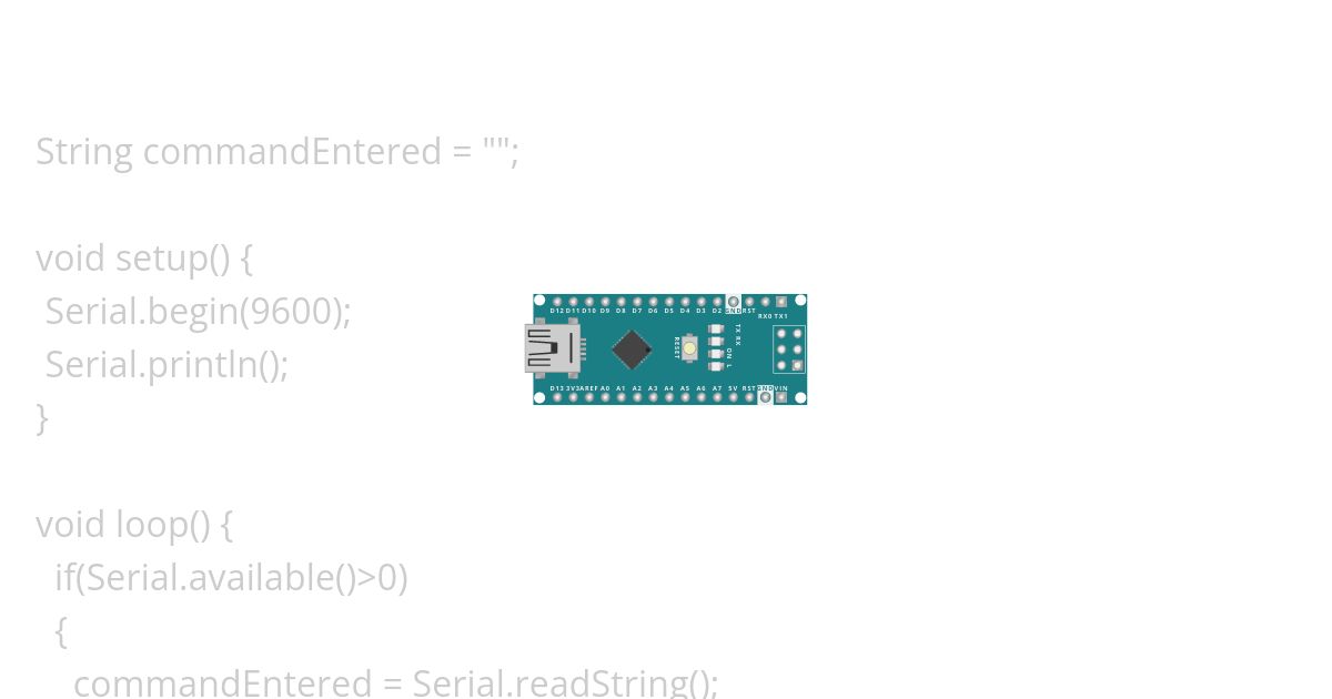 Command using serial port simulation