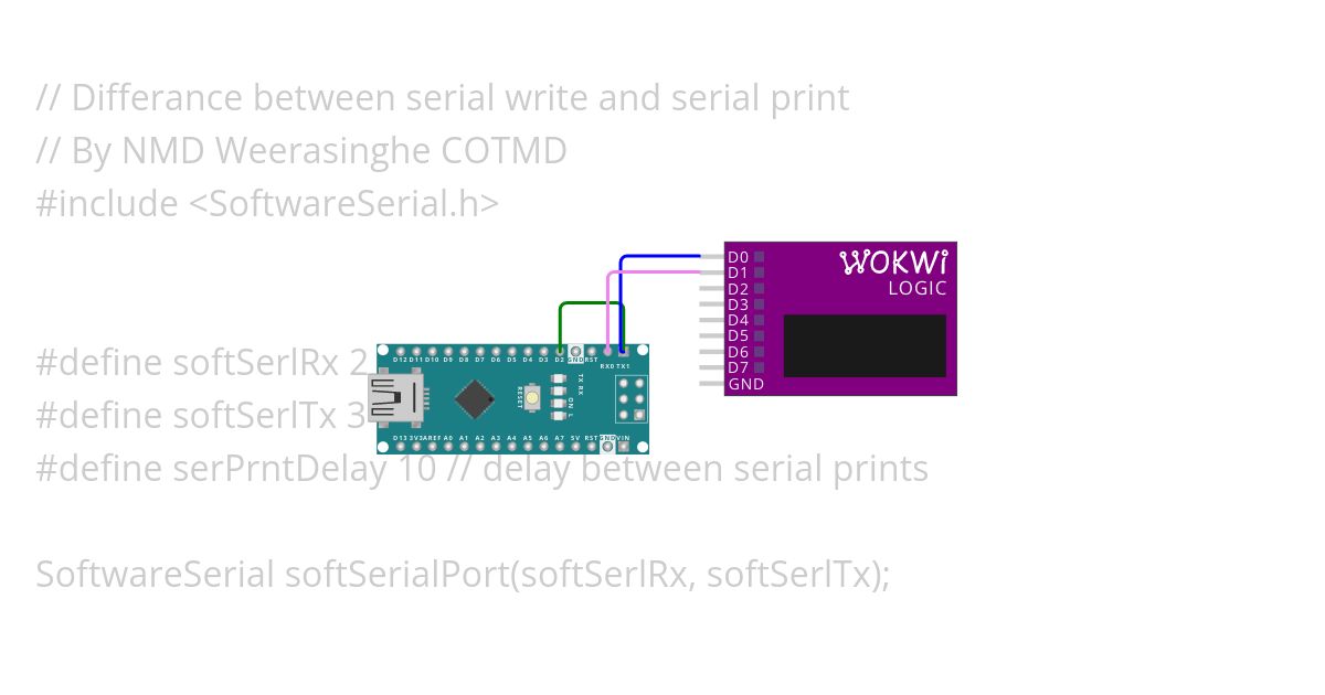 Serial Write vs Print simulation