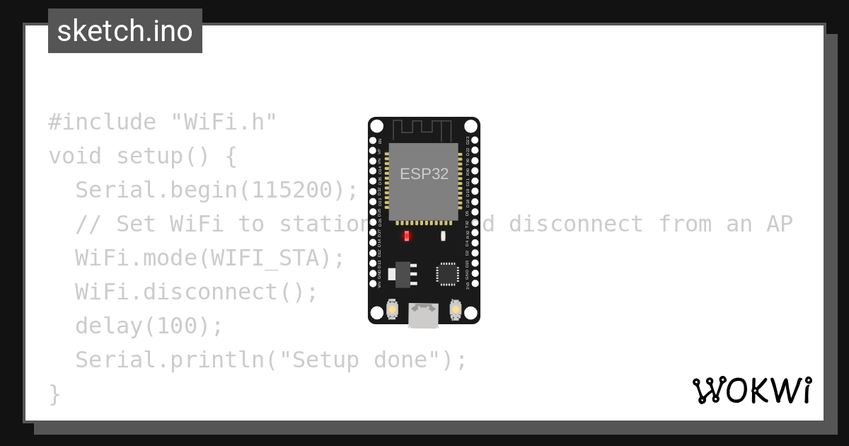 ESP32 Wifi Scan - Wokwi ESP32, STM32, Arduino Simulator