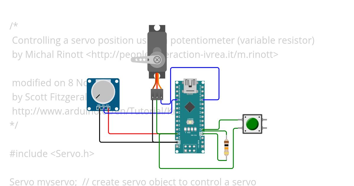 Servo Potentiometer simulation