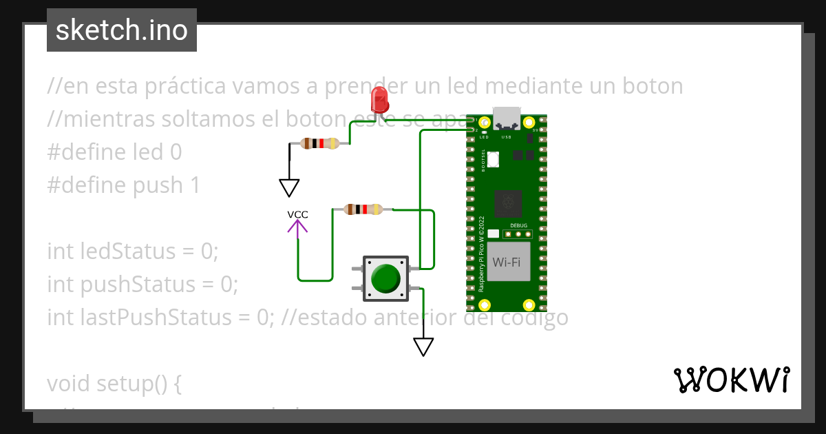 compuerta not - Wokwi ESP32, STM32, Arduino Simulator