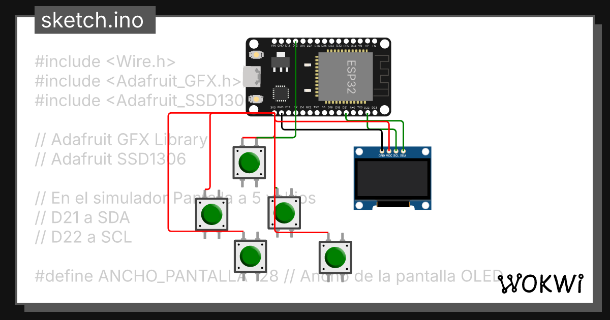 Borrar pantalla wokwi esp32 stm32 arduino simulator