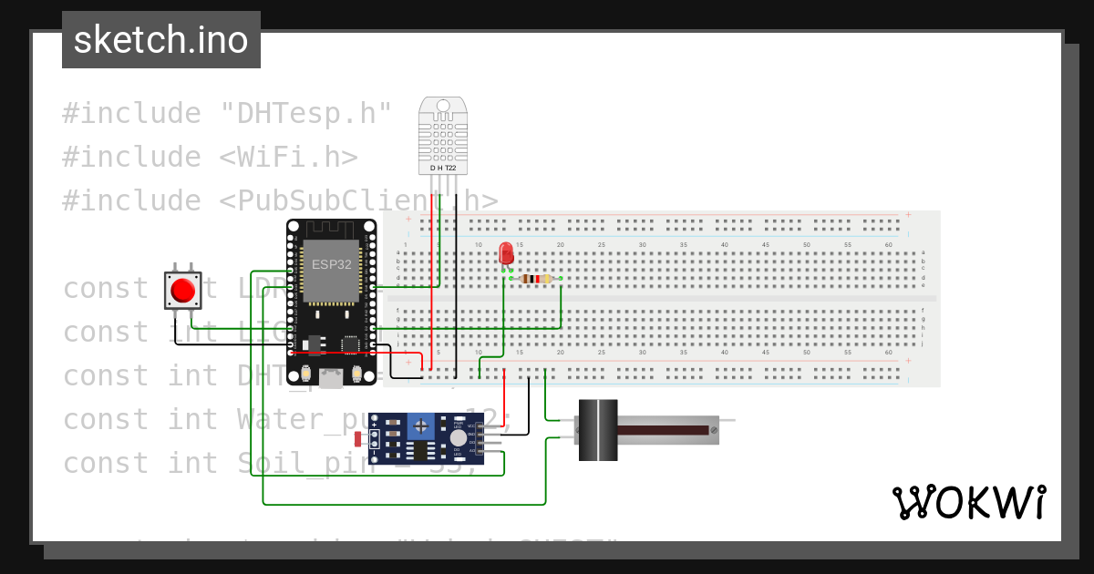 Esp32 dht11 ldr led button soilmosture mqtt wokwi esp32 stm32