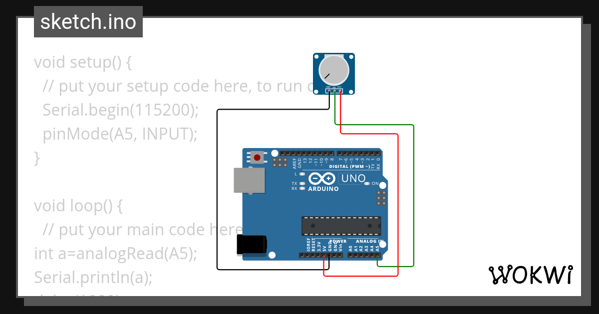 Potentiometer - Wokwi ESP32, STM32, Arduino Simulator