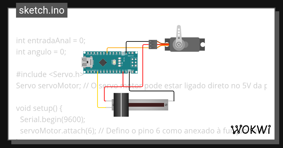 Servo Motor com e sem Biblioteca Servo.h Wokwi ESP32, STM32, Arduino