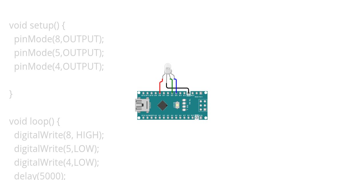 Control an RGB LED with Arduino simulation