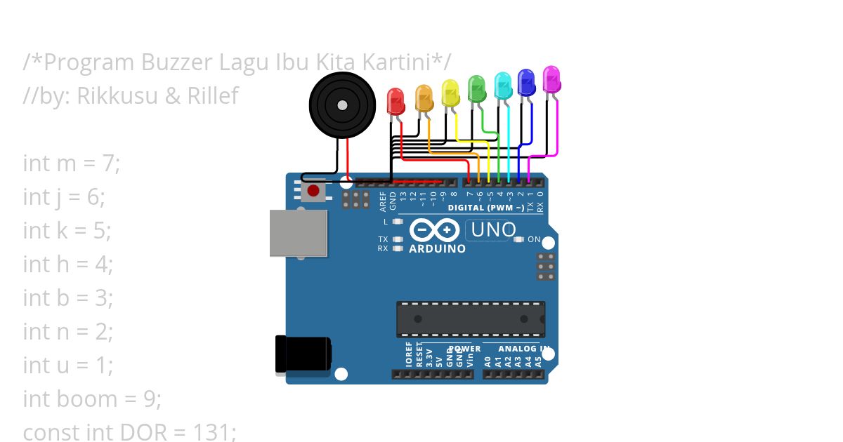 Buzzer Lagu simulation