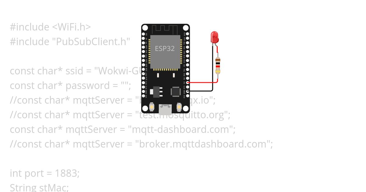 mqtt_esp32_LEDONOFF.ino simulation