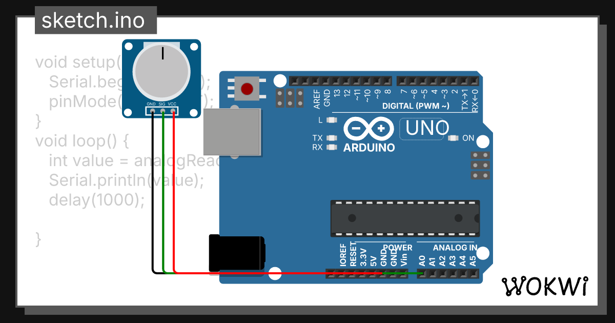 potentiometer - Wokwi ESP32, STM32, Arduino Simulator