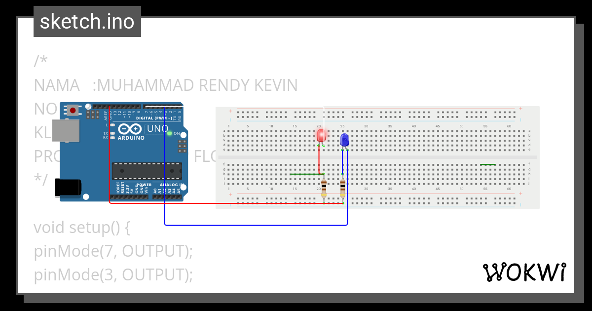 Lampu Flip Flop - Wokwi Esp32, Stm32, Arduino Simulator