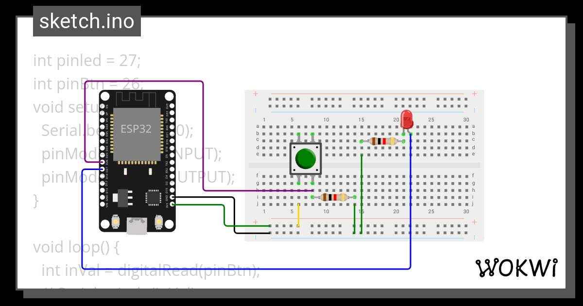 Pull Down - Wokwi ESP32, STM32, Arduino Simulator