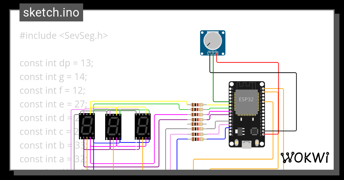 Potensio Basic Wokwi Esp32 Stm32 Arduino Simulator