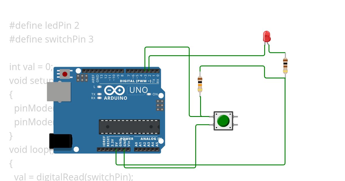 Switch and LED simulation