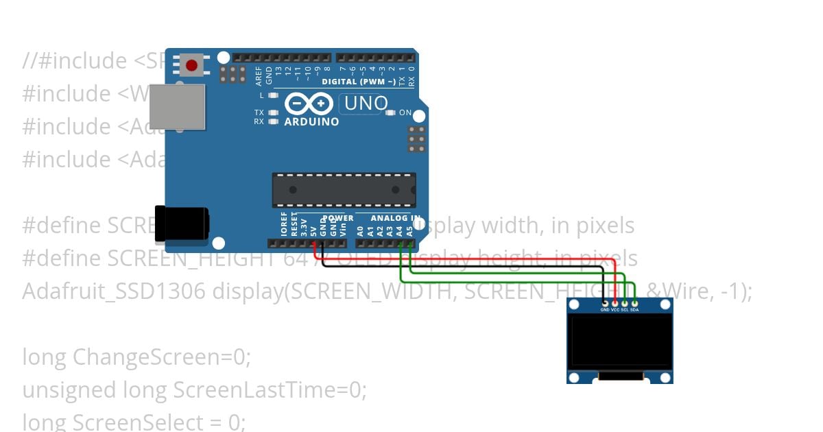 OLED Arduino simulation