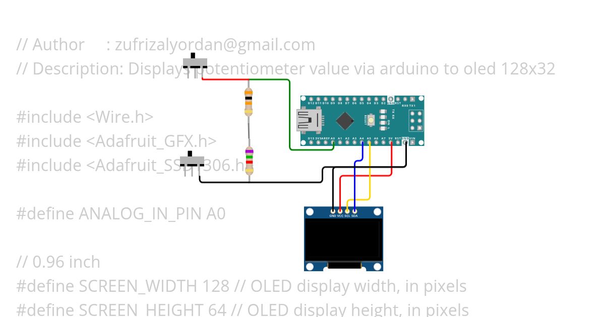 arduino-oled-voltage-sensor simulation