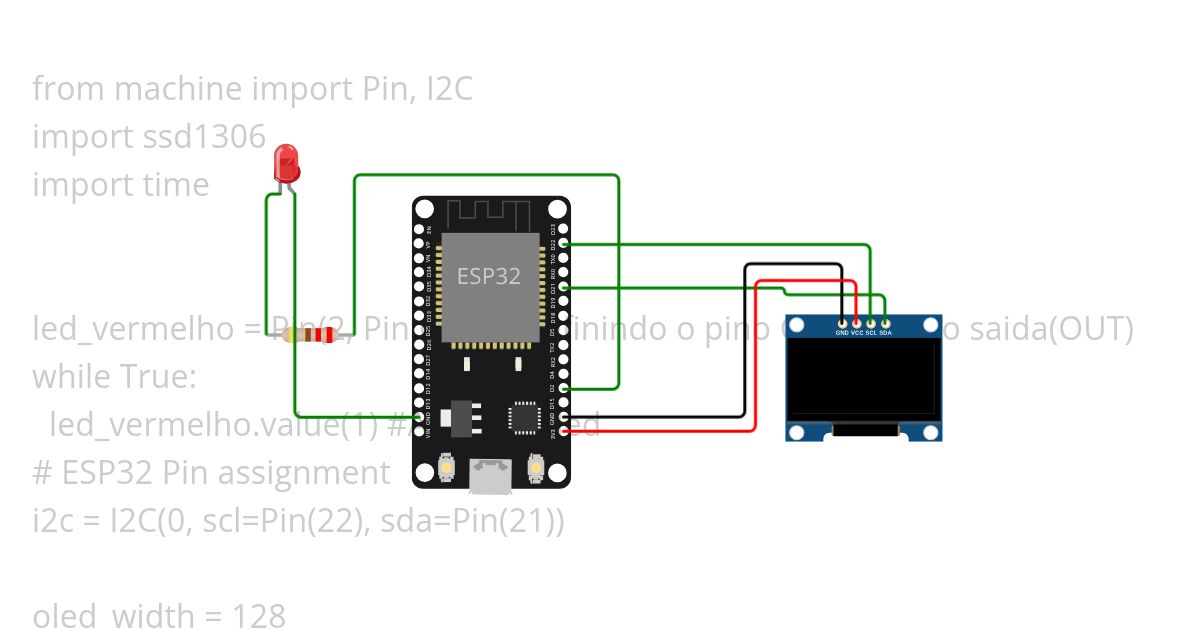 esp32-micropython-ssd1306 Copy simulation