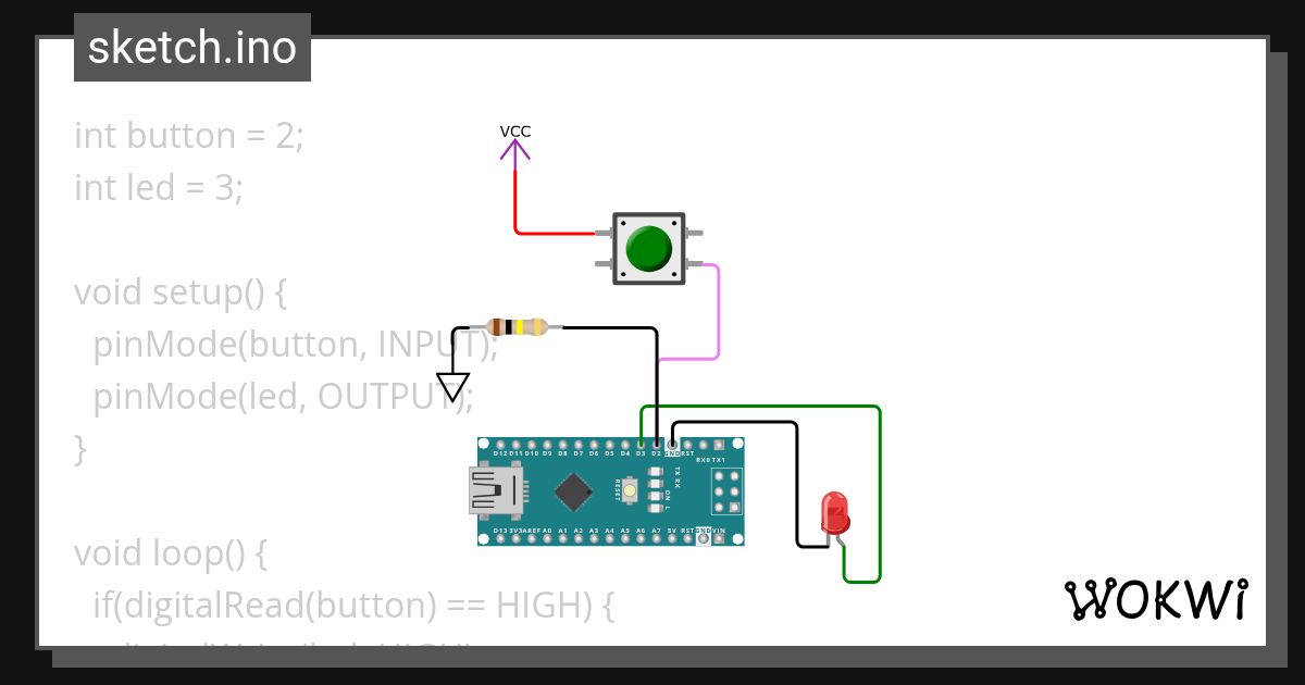 input test - Wokwi ESP32, STM32, Arduino Simulator