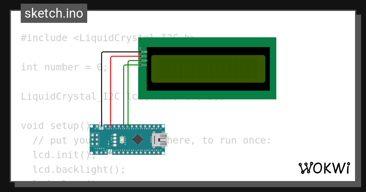 i2c_lcd_nano - Wokwi ESP32, STM32, Arduino Simulator