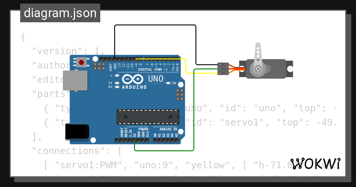 Servo motor 2020503006 wokwi esp32 stm32 arduino simulator
