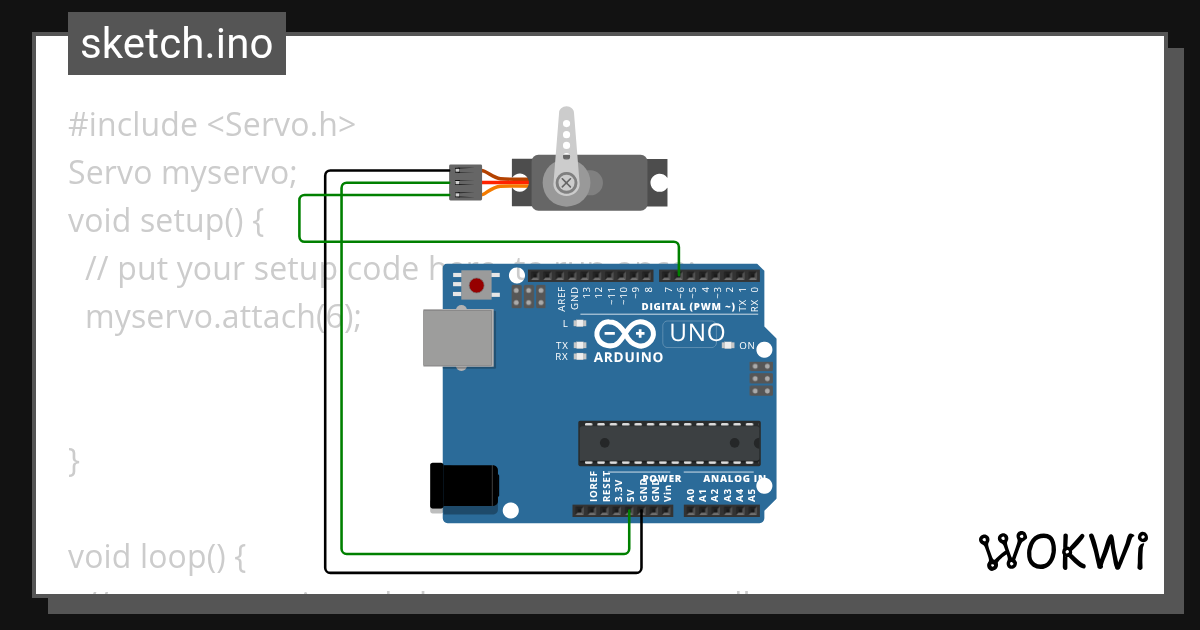 Servo using Library Copy (3) Wokwi ESP32, STM32, Arduino Simulator