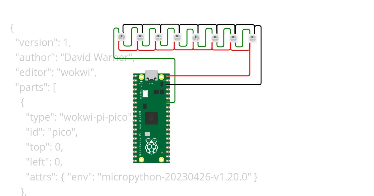 Neopixels and RP2 Ex1 simulation