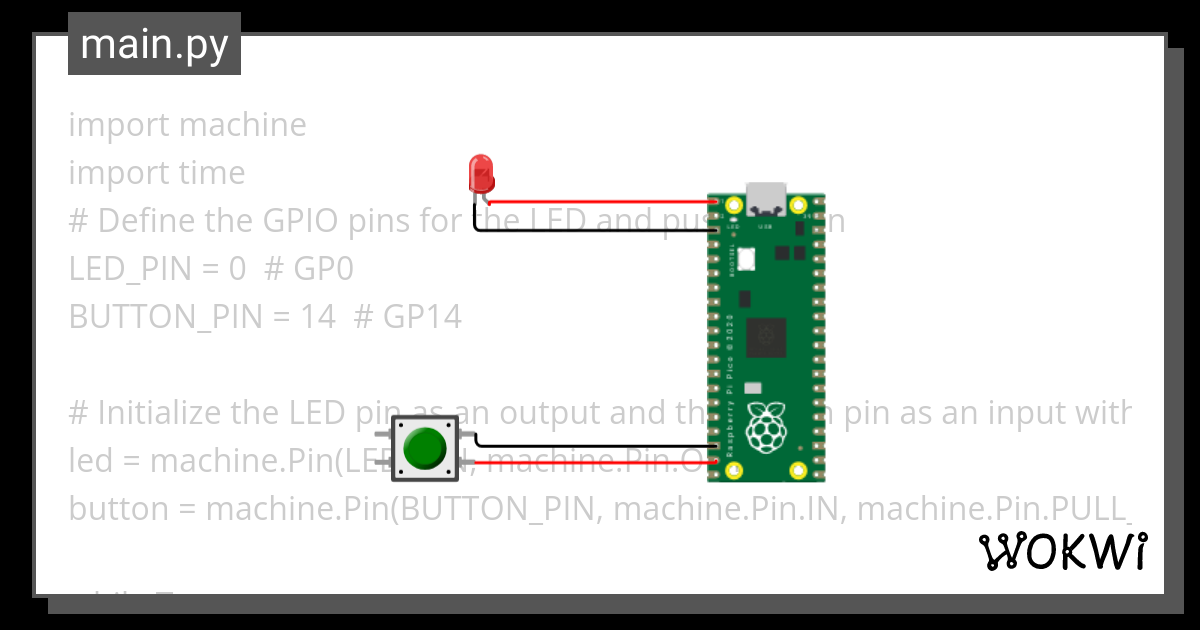 Led Control Using Micro Python Wokwi Esp Stm Arduino Simulator