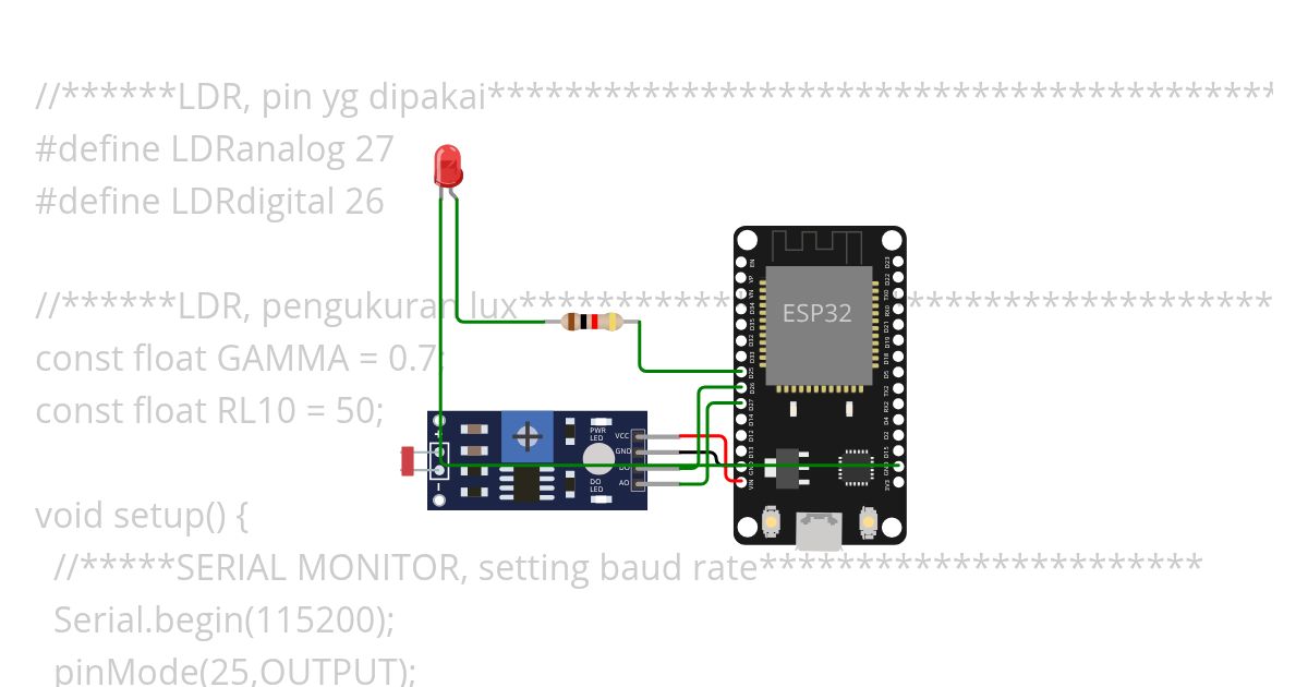 sensor LDR  simulation